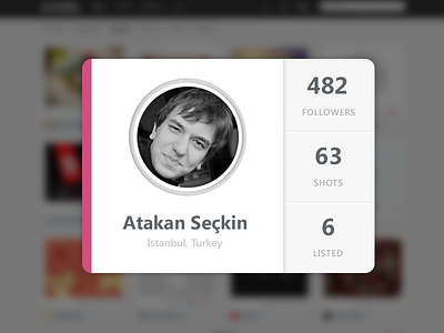 Dribbble Widget dribbble followers profile shots widget