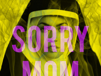 album art manipulation screen violet yellow