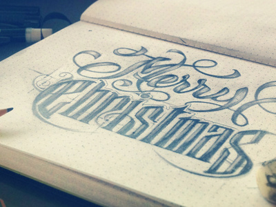 Merry Christmas / Sketches christmas lettering sketches type typography