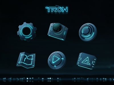 Tron icons future hi tech icons tron ui