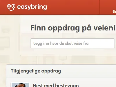 Easybring Header beige header listing red red white search white red