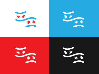 Example of Refined Chicago Flag Icon