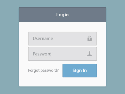 Login button flat form icon login ui ux