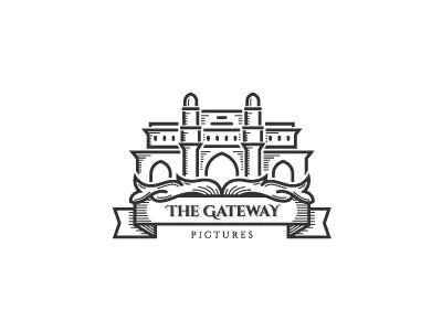 The Gateway bas baspixels brand design brand designer emblem film floral gate gateway icon designer identity identity designer logo designer monochrome movie pictures