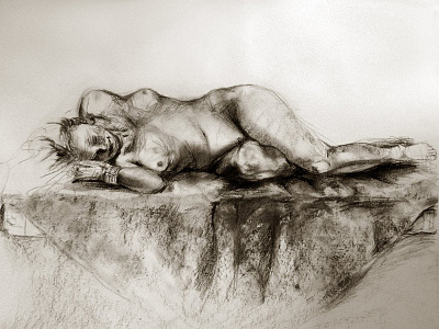 model ( study ) model nude pencil study