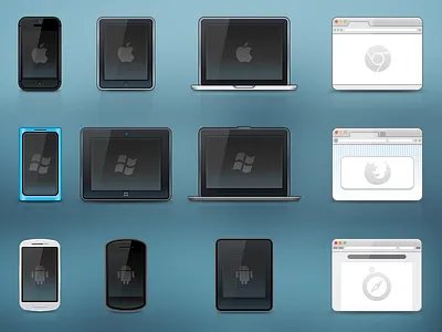 Mini Icons browser firefox galaxy icon ipad iphone lumia macbook nexus safari set tablet