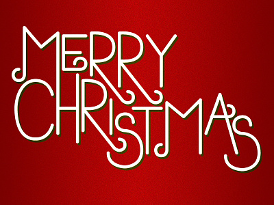 Merry Christmas christmas drawn festive hand illustrator merry photoshop red type typography