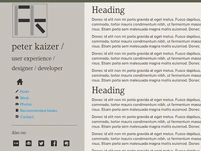Coded mock up for Jekyll powered site
