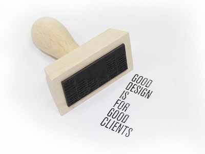 Good design is for good clients gift handmade newyear package stamp