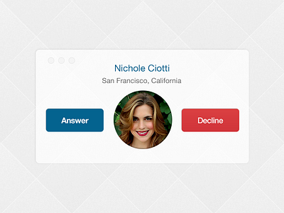 Skype Call UI answer avatar blue call circle design flat gray interface photoshop rebound red shadow skype ui