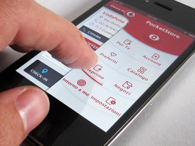 Vodafone Pocketstore - Menu android app button ios menu pocketstore sliding vodafone
