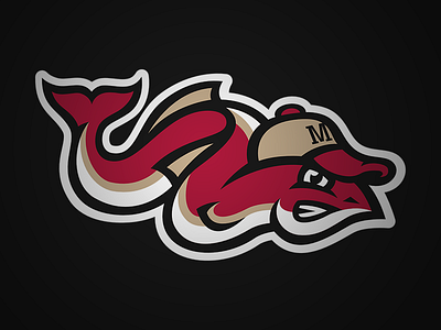 Mudfish baseball identity league logo minor mudfish sports