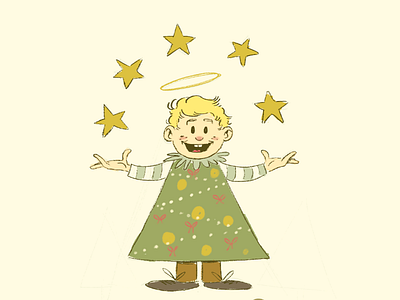 Merry Christmas angel christmas christmas tree drawing illustration merry christmas star