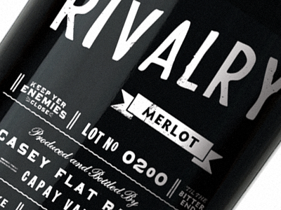 Rivalry Bottle bottle enemies packaging wine