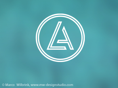 LA Initials Logo 3 a blue grass design graphic identity initials l la lettermark logo logomark logotype mark monogram stamp type typography white