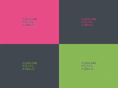 CPF dribbble fonts graphite green pink pixel rebound