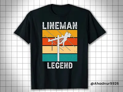 Lineman Legend T-Shirt - Retro Powerline Worker Design. active shirt amazon shirt clothing custom t shirt graphic design illustration lineman legend shirt lineman pride shirt lineman sunset design shirt logo merch by amazon merch informer powerline worker apparel print on demand retro lineman t shirt shirt tshirt typography t shirt design vintage lineman gift vintage t shirt