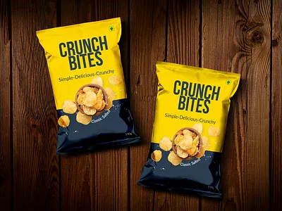 Crunch Bites Packaging Design – Bold, Simple & Irresistible! baglabeldesign branding brandingdesign brandingidentity chipspackagingdesign graphic design label labeldesign logo packaging packagingdesign postdesign potatochips pouchdesign product productdesign snackbranding