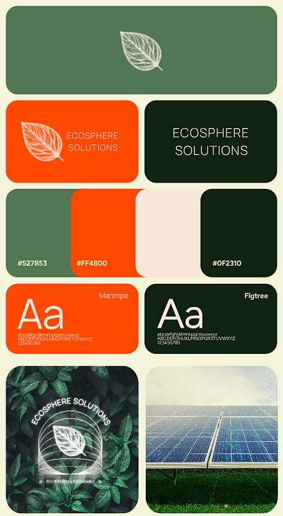 My work with ecosphere solutions branding graphic design logo