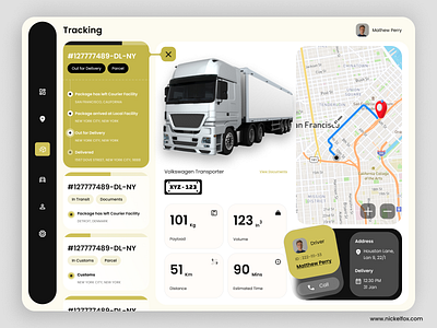 Tracking Mathew Perry #127777489-DL-NY Out for Delivery Parce admin delivary tracking ui ux