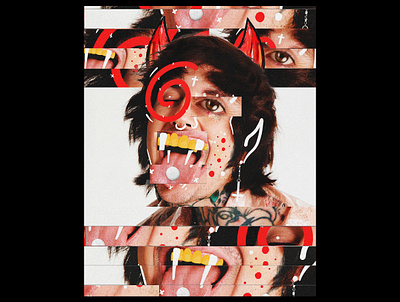 Oli Sykes Poster abstract art design digital art drawing funky poster procreate