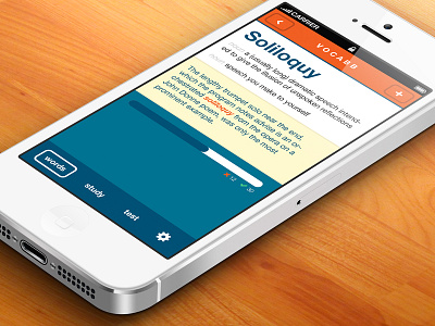Vocabulary word flat ios