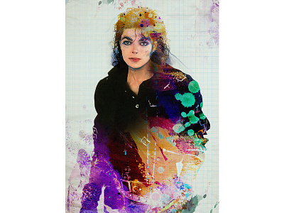 michael jackson bad art digital drawing illustration illustrator movies music painting pastels portrait poster print quote retro wallpaper