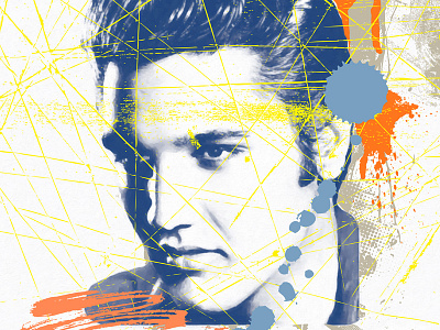 elvis art digital drawing illustration illustrator movies music painting pastels portrait poster print quote retro wallpaper