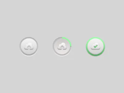 Upload Button button buttons cloud rebound ui design ui elements upload