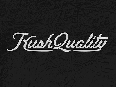 KushQuality Logotype — Rejected Concept bailey bezierwrangler custom dave kush lettering logotype quality rejected script type