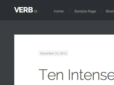 Verb gray slate typography white