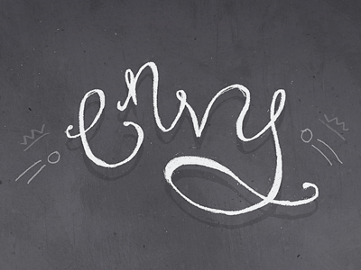 Envy hand drawn script