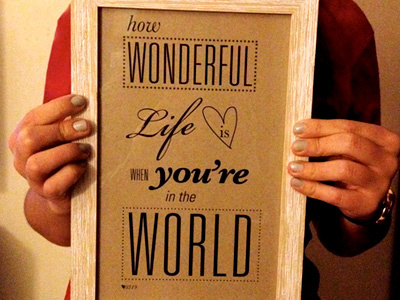 HWLI Poster Shot design elton john lyric quote song typography wonderful