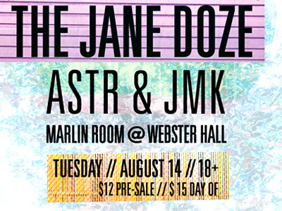 TJD Websterhall Poster Shot thejanedoze typography webster hall