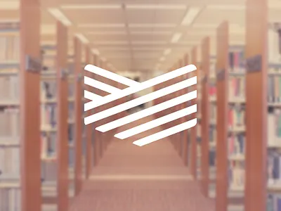 What do you see? lines logo mark white