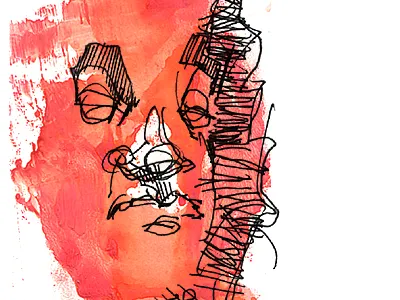 Sketch Watercolor drawing pen and ink sketch watercolor