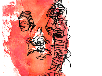 Sketch Watercolor drawing pen and ink sketch watercolor