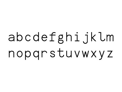 Monospaced Typeface Draft 1 alphabet design draft lettering monospace type typography wip