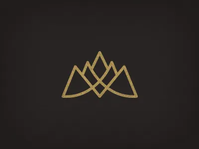 Mark Development abstract branding comp concept gold icon imm logo mountain unused