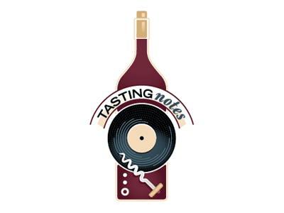 Tasting Notes Logo branding logo radio radio show record tasting notes vinyl wine