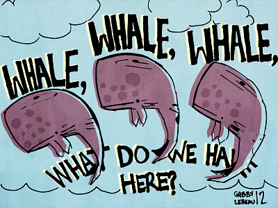 Whale 2012 art black blue draw funny illustrator nashville photoshop pun purple vector whale