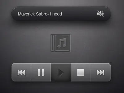 Music Player dark icons logicart music player radio tooltip ui