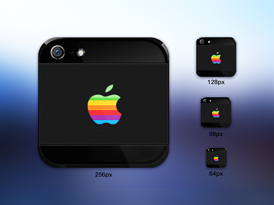 iPhone 5 Icon app apple freebie icon ios iphone 5 mac macintosh retro