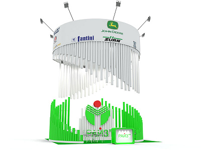 Rise booth design 3d 3ds max booth booth design interagro
