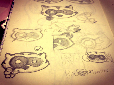 Racoon Logo Design design logo moleskin racoon sketch