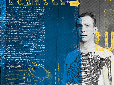 LUCKY 13 13 black blue design distressed graphic design hand done illustration ink layered lucky paint photo photography screen print texture type typography white yellow