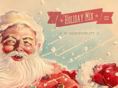 Holiday Mix 2012 CD Cover album art album artwork album cover cd cd cover santa vintage