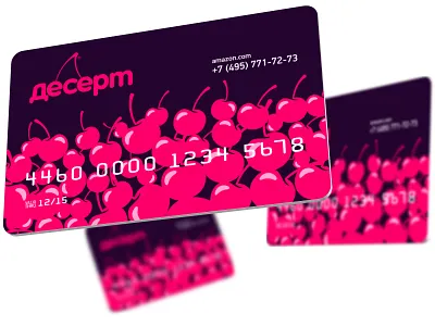 Dessert/Десерт card cherry dessert logo