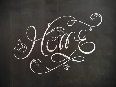 Home hand lettering chalkboard type