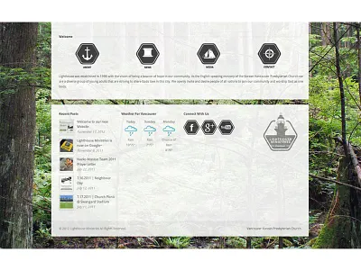 Lighthouse Ministries church icons logo ship vancouver vintage website